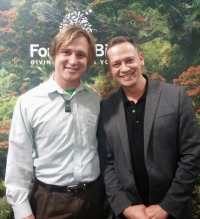 Michael Tavares with Forest & Bird CEO, Hone McGregor at the 2014 AGM.