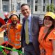 Climate change passion rides a bike